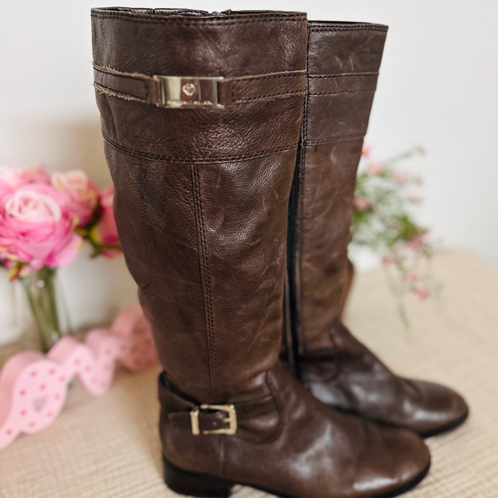 Antonio melani dark brown tall boots size 8